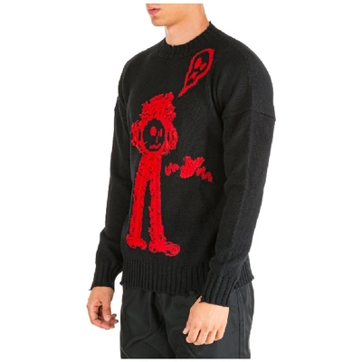 Shop Marcelo Burlon County Of Milan Sketch Motif Sweater In Black