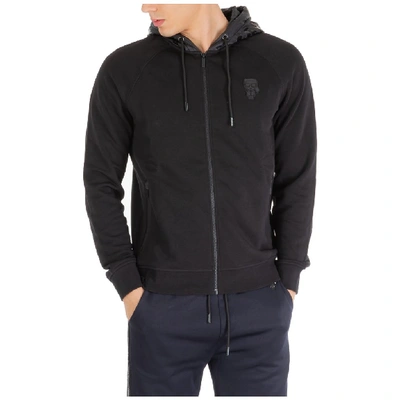 Shop Karl Lagerfeld K/ikonik Zipped Sweatshirt In Black