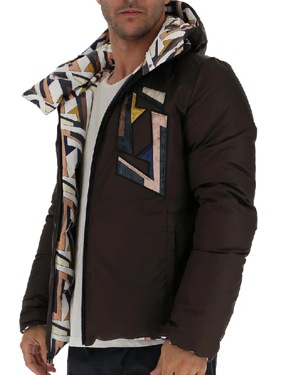 Shop Fendi Ff Print Reversible Jacket In Multi