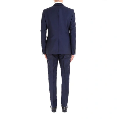 Shop Gucci Mohair Blend Tuxedo In Blue