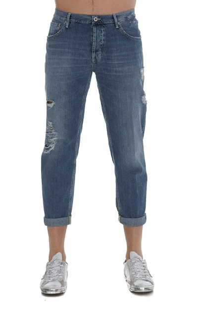 Shop Dondup Brighton Distressed Jeans In Blue