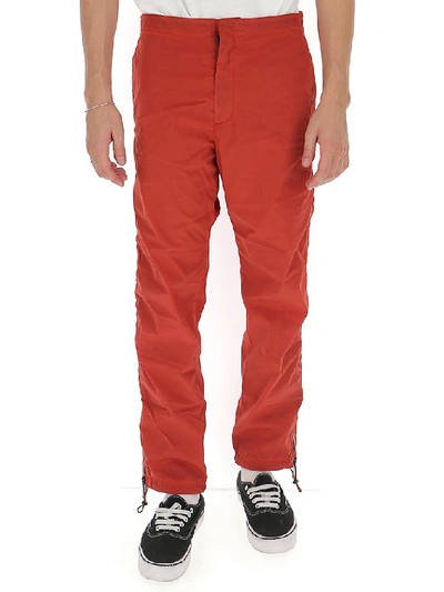 Shop Heron Preston Side Zipped Pants In Red
