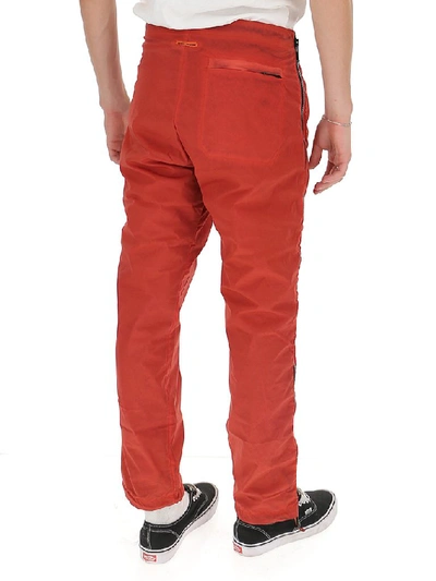 Shop Heron Preston Side Zipped Pants In Red