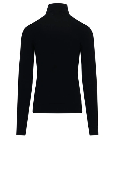 Shop Ambush Turtleneck Embroidered Logo Jumper In Black