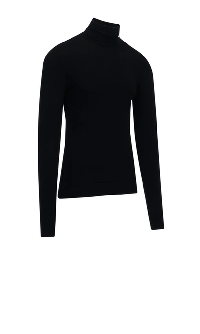 Shop Ambush Turtleneck Embroidered Logo Jumper In Black