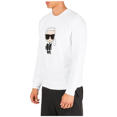Shop Karl Lagerfeld K/ikonik Embroidered Sweatshirt In White