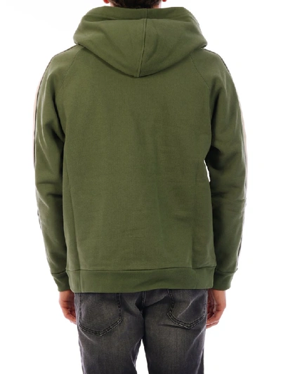Shop Gucci Jersey Hooded Sweatshirt In Green