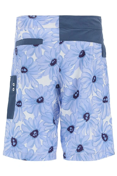 Shop Jacquemus Floral Print Surfer Shorts In Multi