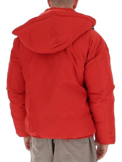Shop Givenchy Hooded Puffer Jacket In Red
