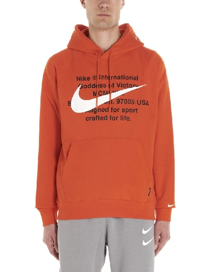 Shop Nike Swoosh Hoodie In Orange