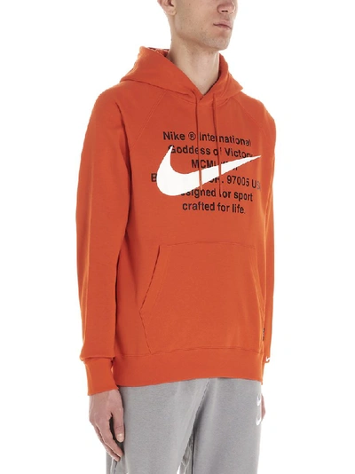 Shop Nike Swoosh Hoodie In Orange