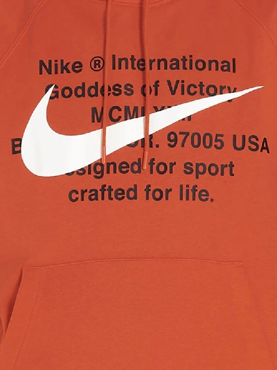 Shop Nike Swoosh Hoodie In Orange