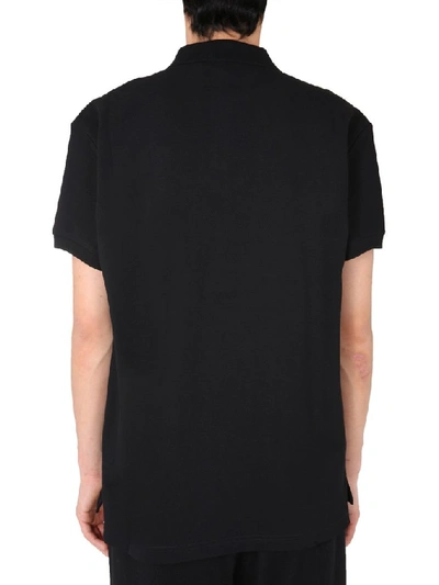 Shop Moschino Teddy Motif Polo Shirt In Black