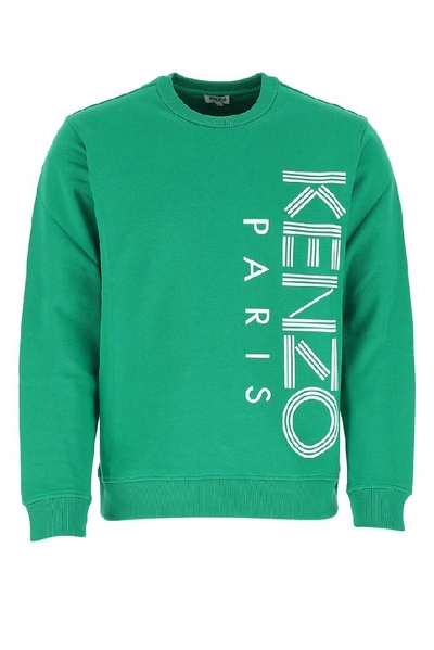 Shop Kenzo Logo Printed Sweatshirt In Green