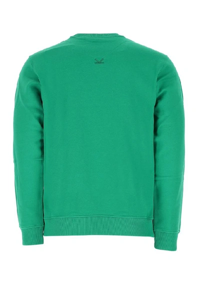 Shop Kenzo Logo Printed Sweatshirt In Green
