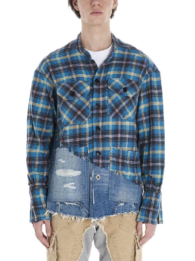 Shop Greg Lauren Patchwork Shirt In Multi