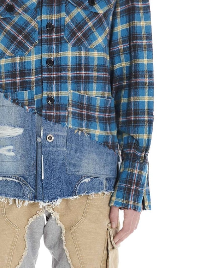 Shop Greg Lauren Patchwork Shirt In Multi