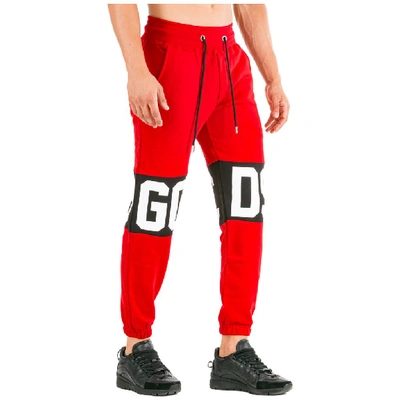 Shop Gcds Logo Panel Track Pants In Red