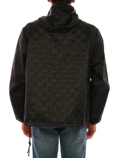 Shop Gucci Off The Grid Hooded Jacket In Black
