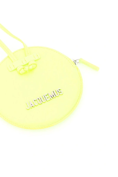 Shop Jacquemus Mini Round Coin Purse In Green