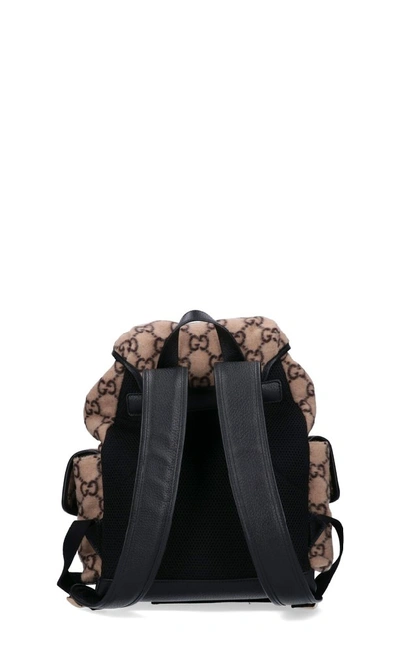 Shop Gucci Small Gg Backpack In Beige