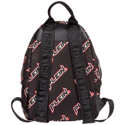 Shop Philipp Plein All Over Logo Backpack In Black