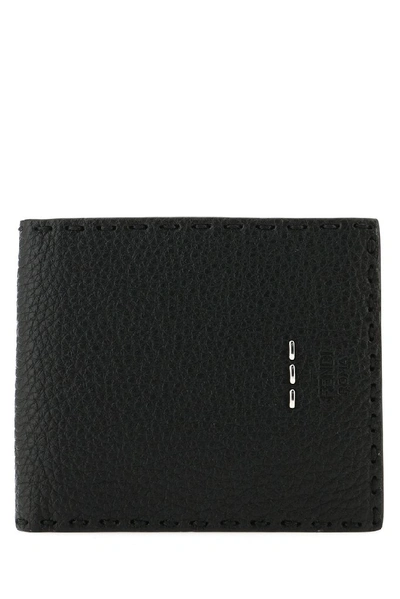 Shop Fendi Roma Logo Bifold Cardholder In Black