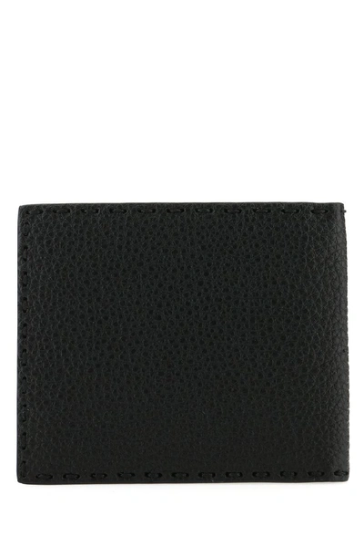 Shop Fendi Roma Logo Bifold Cardholder In Black