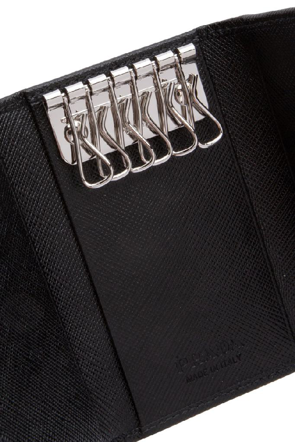 Prada Key Holder Wallet In Black ModeSens
