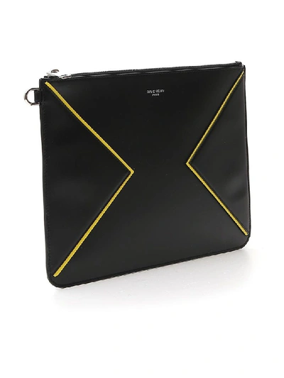 Shop Givenchy Contrast Detail Clutch Bag In Black