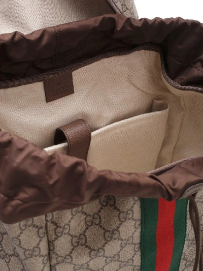 Shop Gucci Gg Supreme Backpack In Beige