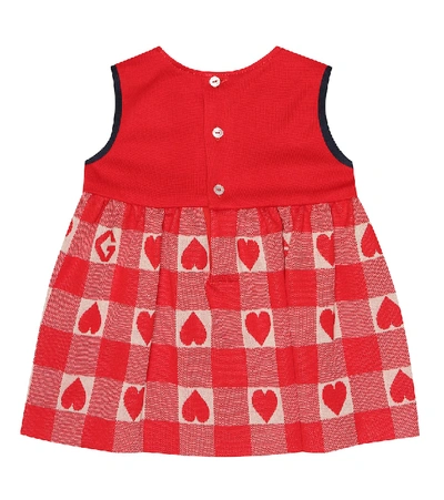 Shop Gucci Baby Cotton-jersey Dress In Red