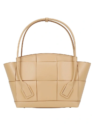 Shop Bottega Veneta Arco 48 Handbag In Beige