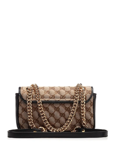 Shop Gucci Gg Marmont Mini Bag In Beige