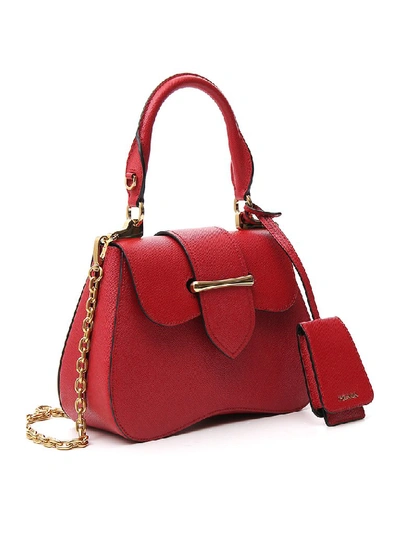Shop Prada Sidonie Top Handle Bag In Red