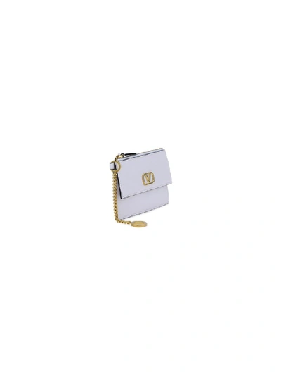 Shop Valentino Vlogo Zipped Wallet In White