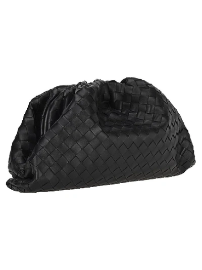 Shop Bottega Veneta Woven Clutch Bag In Black