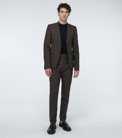 Shop Rick Owens Technical Single-breasted Blazer In Brown