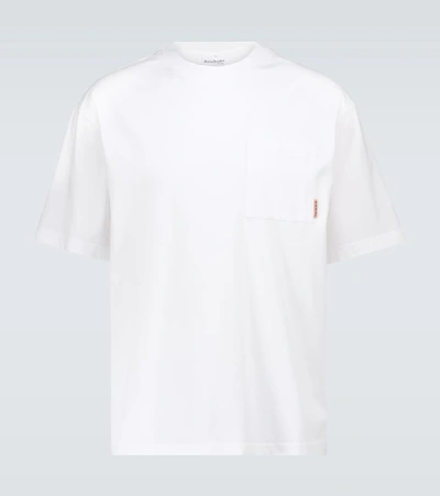 Shop Acne Studios Extorr Pink Label Pocket T-shirt In White