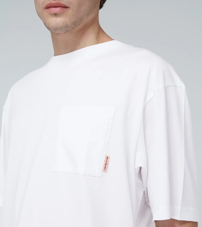 Shop Acne Studios Extorr Pink Label Pocket T-shirt In White