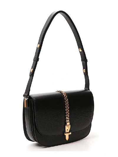 Shop Gucci Sylvie 1969 Small Shoulder Bag In Black