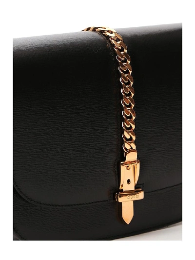 Shop Gucci Sylvie 1969 Small Shoulder Bag In Black