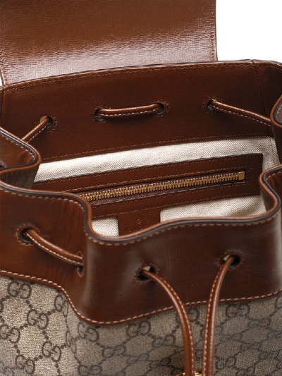 Shop Gucci 1955 Horsebit Backpack In Beige