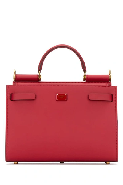 Shop Dolce & Gabbana Small Sicily Top Handle Shoulder Bag In Red