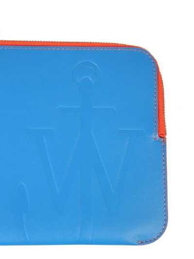 Shop Jw Anderson Anchor Embossed Pouch In Blue