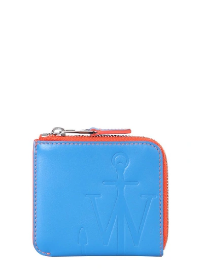 Shop Jw Anderson Anchor Zipped Wallet In Blue