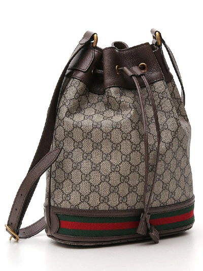 Shop Gucci Ophidia Gg Bucket Bag In Multi