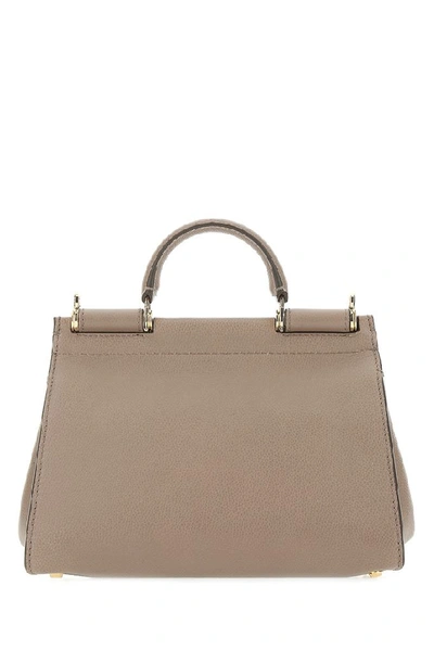 Shop Dolce & Gabbana Sicily Shoulder Bag In Grey