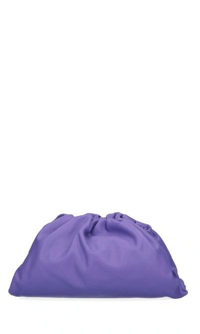 Shop Bottega Veneta The Pouch Clutch Bag In Purple