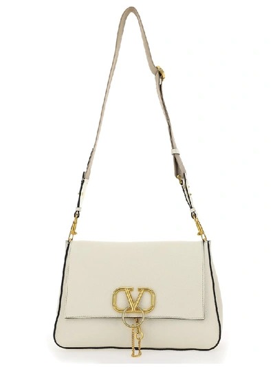 Shop Valentino Vring Large Shoulder Bag In White